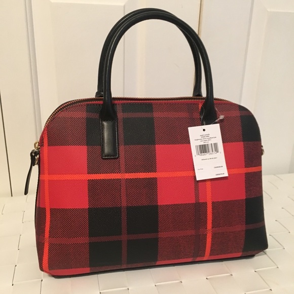 NWT kate spade plaid small rachelle satchel bag - Picture 5 of 7